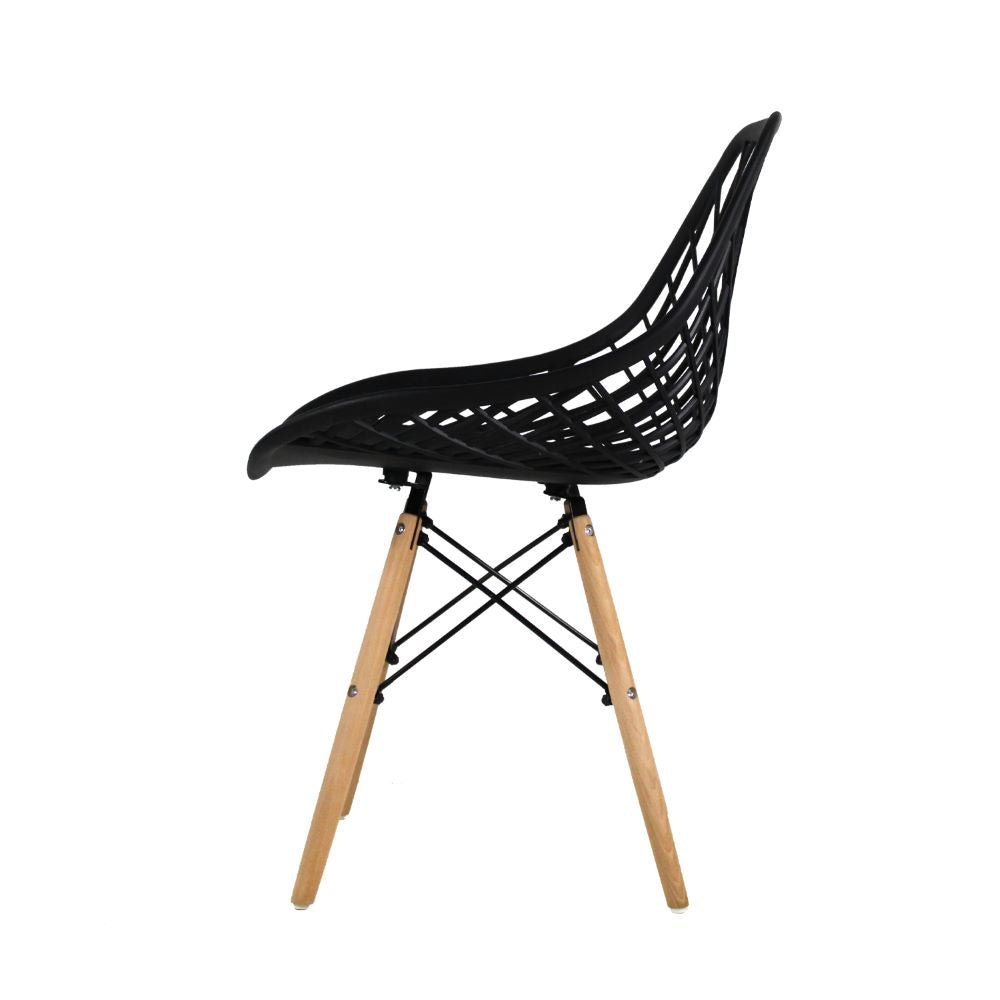 SILLA KINGSTRONG OSLO VENTO SILL0363037 | Silla Comercial para Cafetería | Base 4 Puntas Madera | Polipropileno | Interior Bar Hotel Hostelería Restaurante Zona de Alimentos