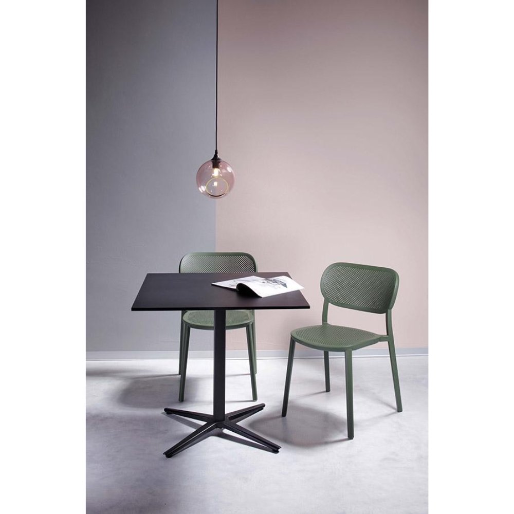 Silla Labenze Nuta 155-22500 | Asiento y respaldo perforado en tecnopolímero, apilable | Nogal Beat · silla cafetería, silla comercial.
