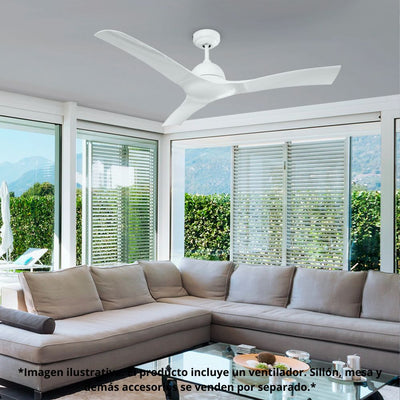 Ventilador Decorativo de Techo para Oficina - MASTERFAN LUNA 52 - Blanco - 3 Aspas Áreas Grandes Ventiladores de Techo Ventiladores de Pie Ventiladores de Pared Ventiladores Decorativos Diseño de Interiores Estilo Funcionalidad Espacio Acogedor Oficina Sala Terraza Asesoramiento Diseño de Interiores Tienda Online Compra Online Atención al Cliente Soporte Servicio Postventa Restaurante Bar Ventilador Comercial Hotel Ambientada