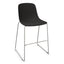 Banco INFINITI PURE LOOP MONO | Banco Cocina | Trineo | Varios Colores | Carcasa Polipropileno | Interior Exterior - 113-5922I-NGO - Infiniti - NOGAL BEAT - Bancos