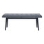 BANCO NOGAL BEAT TANNER | Banco Ocasional Decorativo Comedor | 50 cm | Estructura Madera MDF Negro | Gris | Terciopelo 100% Poliéster | Interior - 101873 - Zuo - NOGAL BEAT - Bancos