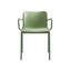 Silla comercial COLOS Momo 2 con descansabrazos, asiento de lámina de acero y estructura tubular redonda