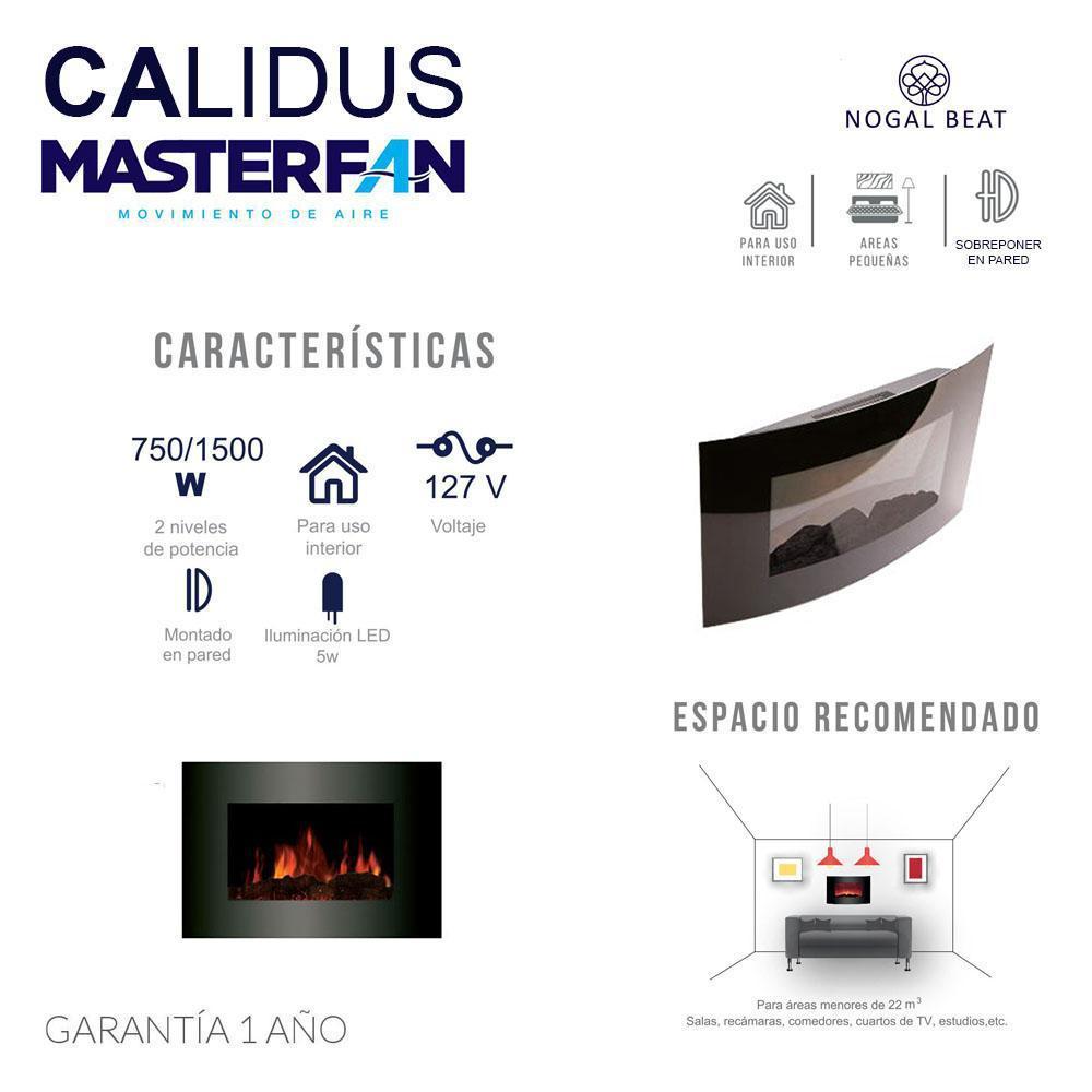 Masterfan Calidus Chimenea Eléctrica Calentador Calefacción Calefactor - CALIDUS - Masterfan - NOGAL BEAT - Calefacción