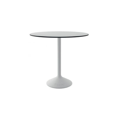 MESA COLOS STATO B/T - 800 | Mesa Al Aire Libre Cafetería Terraza Jardin | 74 cm | Base Acero Fundido Forma Redonda | Cubierta Multicapa Laminada en Alta Presión | Exterior - STATO B/T - 800 - Colos - NOGAL BEAT - Mesas