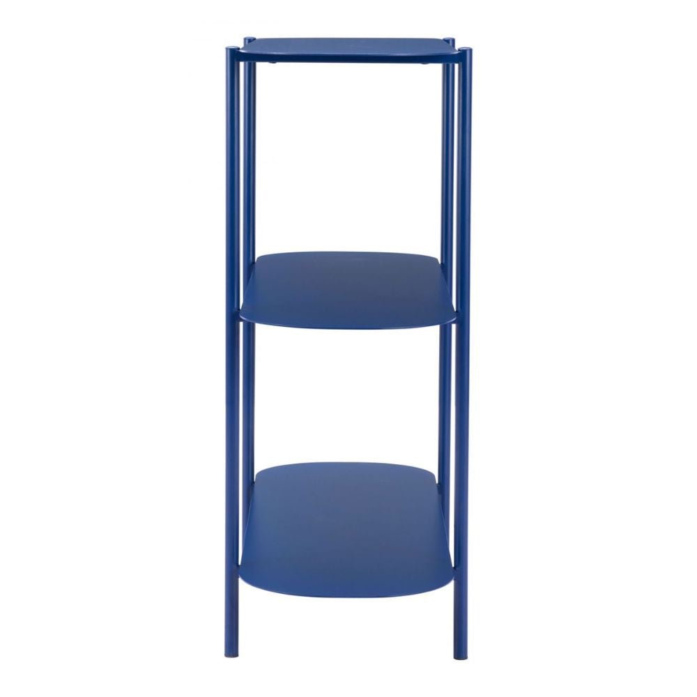 MESA CONSOLA NOGAL BEAT TRE | Mesa Ocasional para Sala de Estar Vestibulo | 81 cm | Base 4 Puntas | Azul | Acero con Recubrimiento en Polvo | Interior - 109417 - Zuo - NOGAL BEAT - Mesas