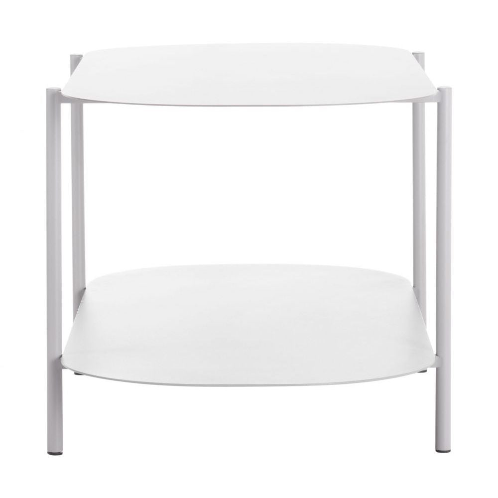 MESA DE CENTRO NOGAL BEAT PULLMAN | Mesa de Centro para Sala de Estar Hogar | 46 cm | Base 4 Puntas | Gris | Acero con Recubrimiento en Polvo | Interior - 109431 - Zuo - NOGAL BEAT - Mesas