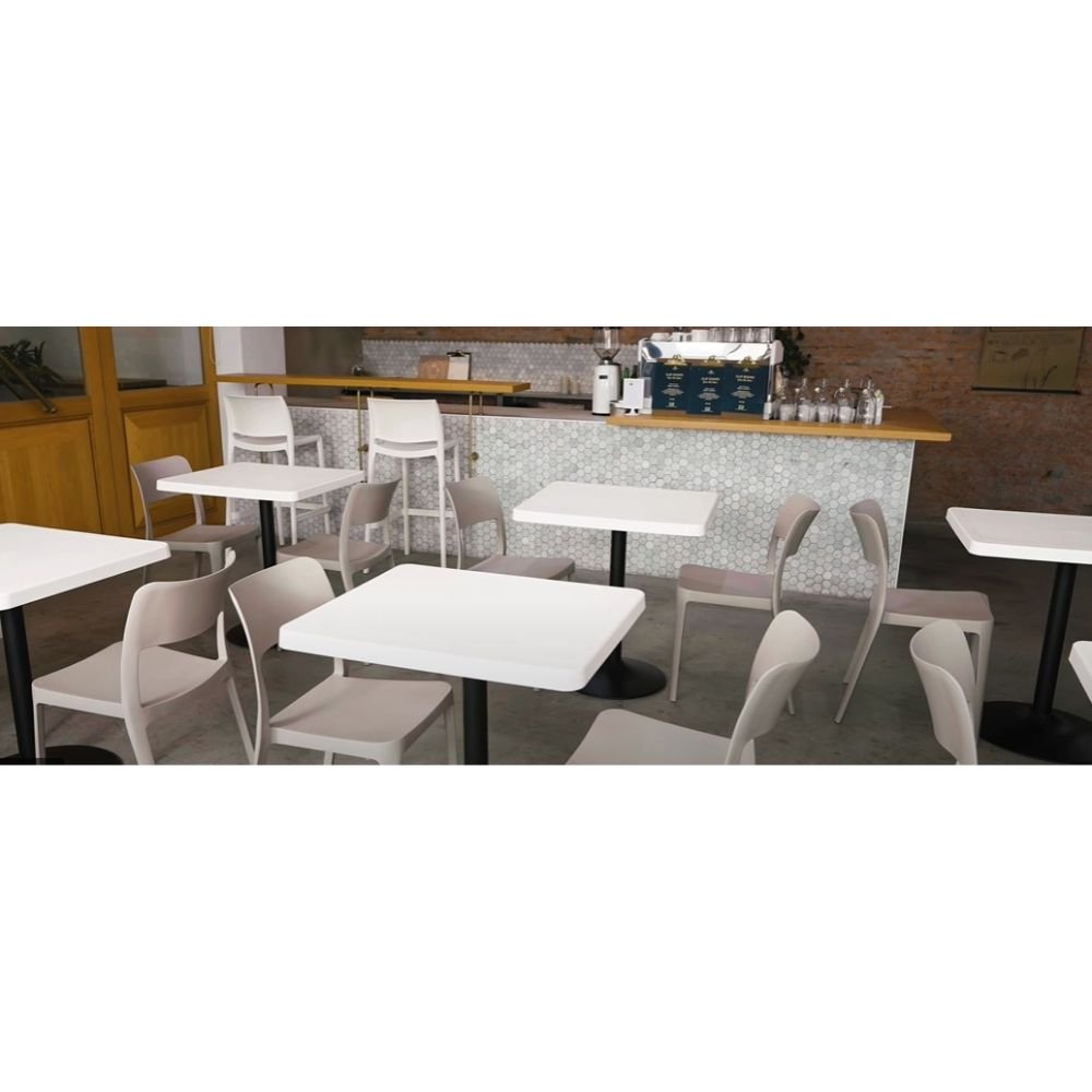MESA OFFIHO OULU OHM-7167-DT | Mesa Diseño Minimalista para Negocio Cafetería | 74 cm | Cuadrada | Varios Colores | Polipropileno | Interior - OHM-7167-DT - OFFIHO - NOGAL BEAT - Mesas