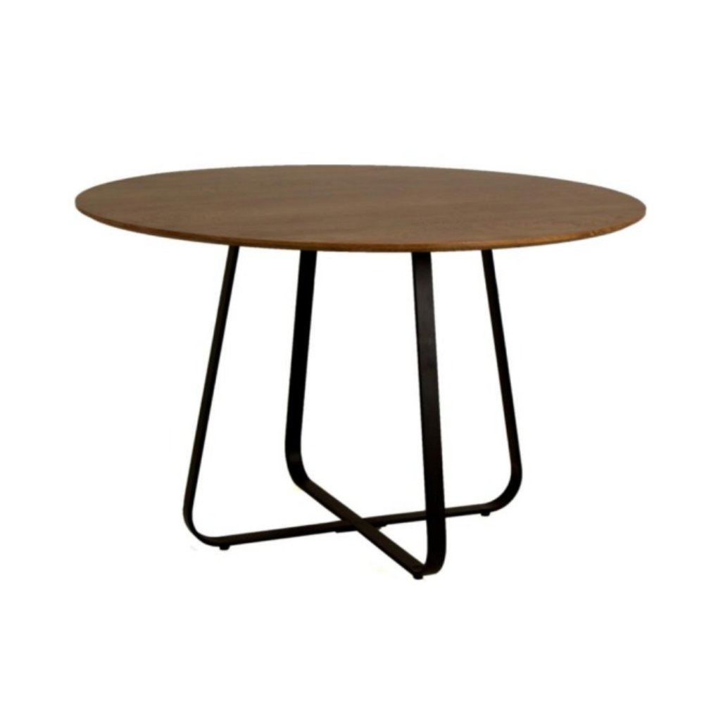 MESA REDONDA NOGAL BEAT OXFORD REDONDA | Mesa para Decoracion Interiores Sala Comedor | Cubierta MDF | Diámetro 120 cm | Interior - MESA OXFORD 120CM REDONDA - MDO - NOGAL BEAT -
