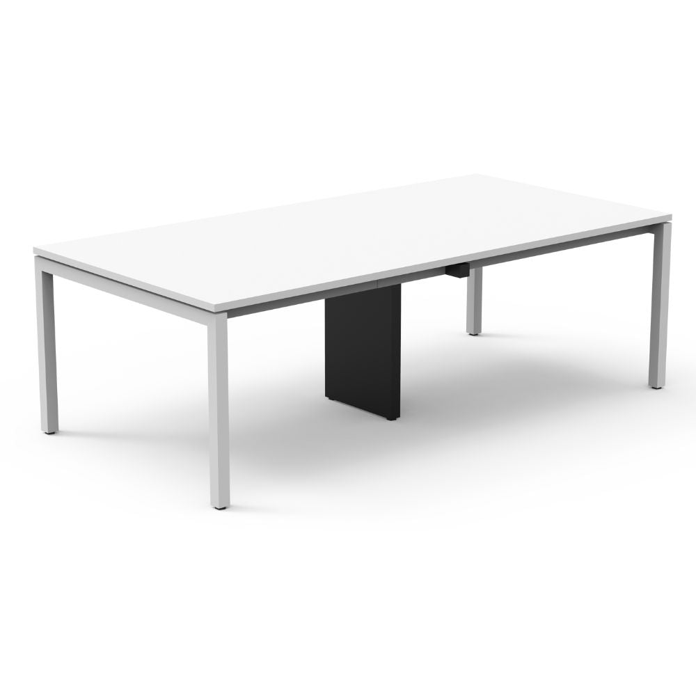 MESA SALA DE JUNTAS SLIM PALETTECOLIN SPMET| Mesa de Juntas | Melamina Acero | Variedad de medidas | Pata Tottem | Interior - SPMET-220 - Colin - NOGAL BEAT - Mesas