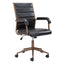 NOGAL BEAT AUCTION | Silla de Oficina | Base Estrella con Rodajas | Vintage Negro | Piel Sintética 100% Poliuretano Contrachapada | Interior - 109021 - Zuo - NOGAL BEAT -