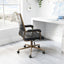 NOGAL BEAT AUCTION | Silla de Oficina | Base Estrella con Rodajas | Vintage Negro | Piel Sintética 100% Poliuretano Contrachapada | Interior - 109021 - Zuo - NOGAL BEAT -