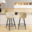 Nogal Beat Avila Banco Alto Tapizado Tela Tipo Terciopelo Uso Interior Diseño Nordico - BANC0903741 - Mundo In - NOGAL BEAT - Bancos