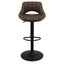 Nogal Beat Berna Banco Alto Altura Ajustable Tapizado Vinil Diseño Industrial para Bar - BANC0903619 - Mundo In - NOGAL BEAT - Bancos