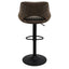 Nogal Beat Berna Banco Alto Altura Ajustable Tapizado Vinil Diseño Industrial para Bar - BANC0903619 - Mundo In - NOGAL BEAT - Bancos