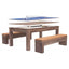 Mesa ZUO BONKER 3 en 1 de comedor, billar y ping pong en MDF imitación madera color marrón