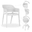 SILLA KINGSTRONG CAPRI SILL0903766 | Silla Ocasional Restaurantes Cafetería Zona de Alimentos | Descansa-Brazos | Base 4 Puntas | Polipropileno | Exterior + Interior | Local Fonda Bistró Comercio de Comida Mercado Centros de Alimentos Comedor Hogar