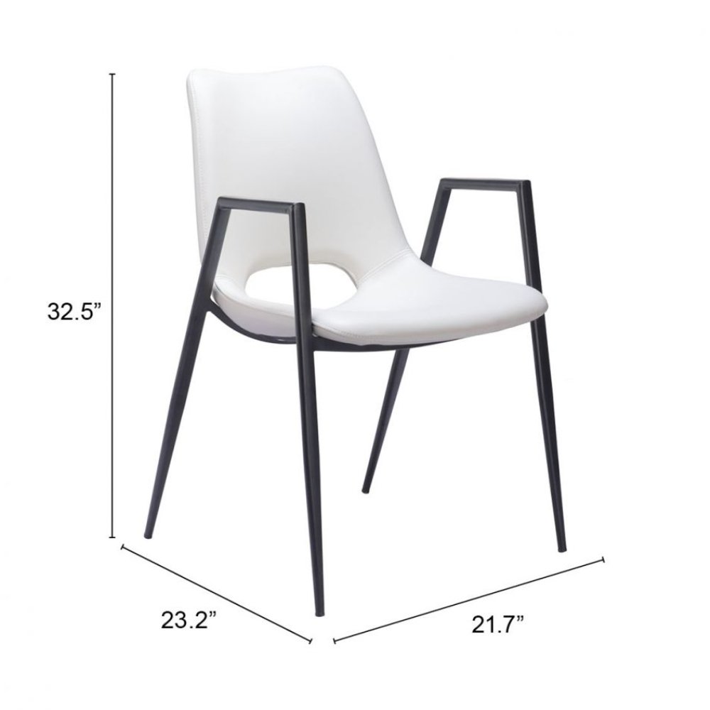 NOGAL BEAT DESI | Silla para Comedor Restaurante Cafeteria | Base Negra | Asiento Disponible en Varios Colores | Piel Sintetica | Interior - 109535 - Zuo - NOGAL BEAT -