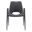 NOGAL BEAT DESI | Silla para Comedor Restaurante Cafeteria | Base Negra | Asiento Disponible en Varios Colores | Piel Sintetica | Interior - 109534 - Zuo - NOGAL BEAT -