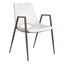 NOGAL BEAT DESI | Silla para Comedor Restaurante Cafeteria | Varios Colores | Piel Sintetica | Interior - 109068 - Zuo - NOGAL BEAT -