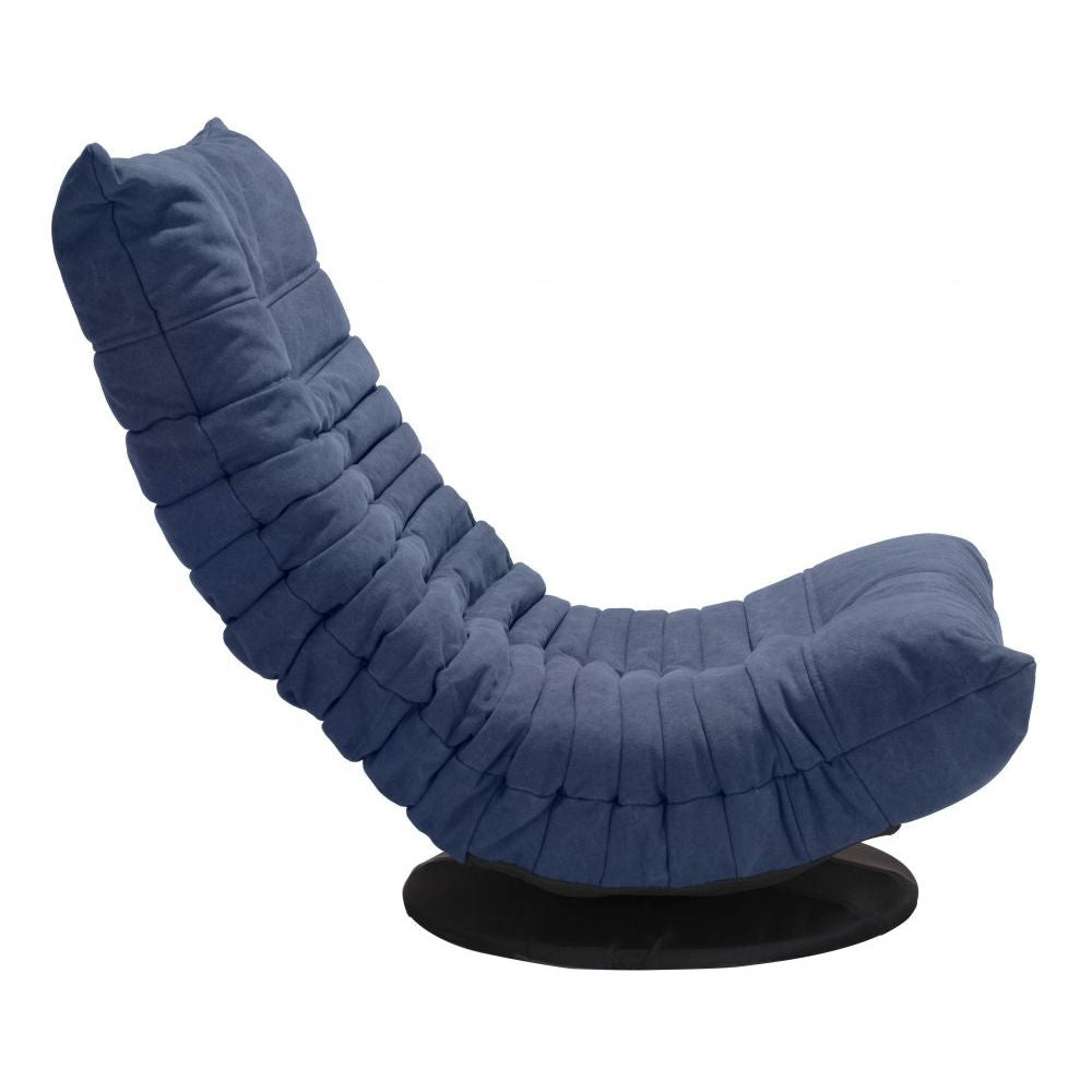 Nogal Beat Down Silla Giratoria Baja Habitacion Sala de Estar Dormitorio Azul - COST101411 - Zuo - NOGAL BEAT - Sillas
