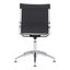 NOGAL BEAT GLIDER | Silla de Oficina para Conferencias | Base Estrella | Negro | Piel Sintética 100% Poliuretano | Interior - 100377 - Zuo - NOGAL BEAT -