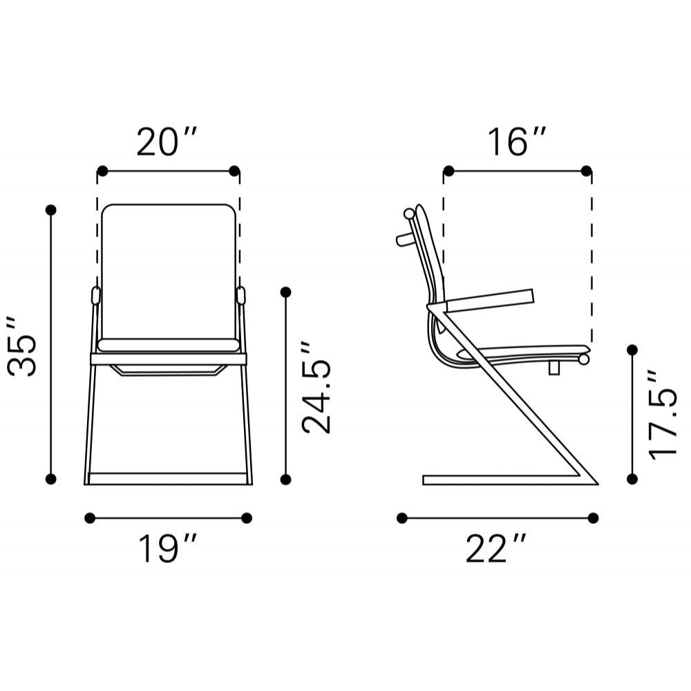 NOGAL BEAT LIDER PLUS CONFERENCE | Silla de Oficina para Conferencias | Base Trineo | Blanco | Polipiel Sintética 100% Poliuretano | Interior - 215211 - Zuo - NOGAL BEAT -