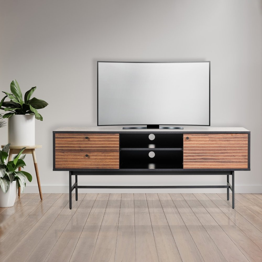 Nogal Beat Mueble de TV Piamonte 150x40 Negro - MESA0903526 - Mundo In - NOGAL BEAT -