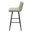 Nogal Beat Pizol Banco Alto Asiento Respaldo Tapizado Base Metal Uso Interior Barra Alta Bar - BANC0903635 - Mundo In - NOGAL BEAT - Bancos