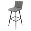 Nogal Beat Pizol Banco Alto Asiento Respaldo Tapizado Base Metal Uso Interior Barra Alta Bar - BANC0903635 - Mundo In - NOGAL BEAT - Bancos