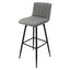 Nogal Beat Pizol Banco Alto Asiento Respaldo Tapizado Base Metal Uso Interior Barra Alta Bar - BANC0903635 - Mundo In - NOGAL BEAT - Bancos