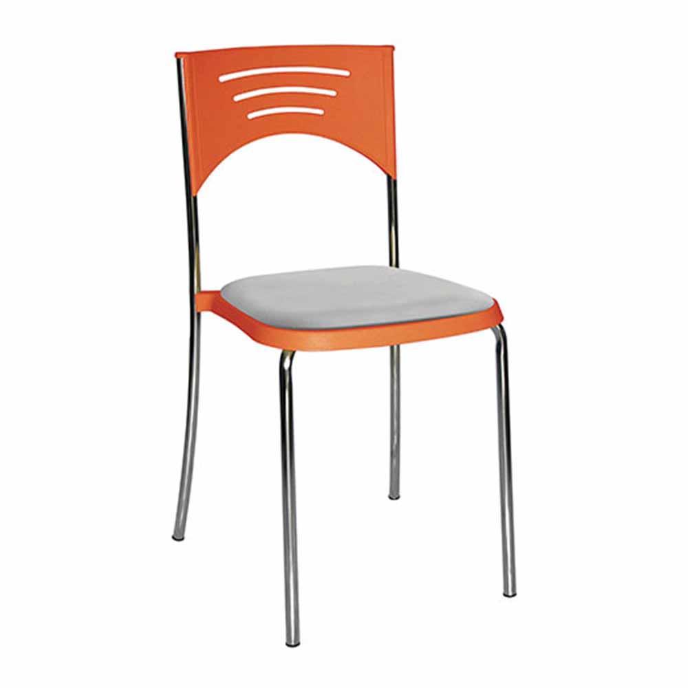 SILLA OFFIHO BREAK OHV-50 | Silla Uso Comercial Zona Comida Restaurante | Base 4 Puntas | Acero Tubular | Interior | Centro Comercial Plaza Area Comida Cafeteria Ambiente Salino Terraza