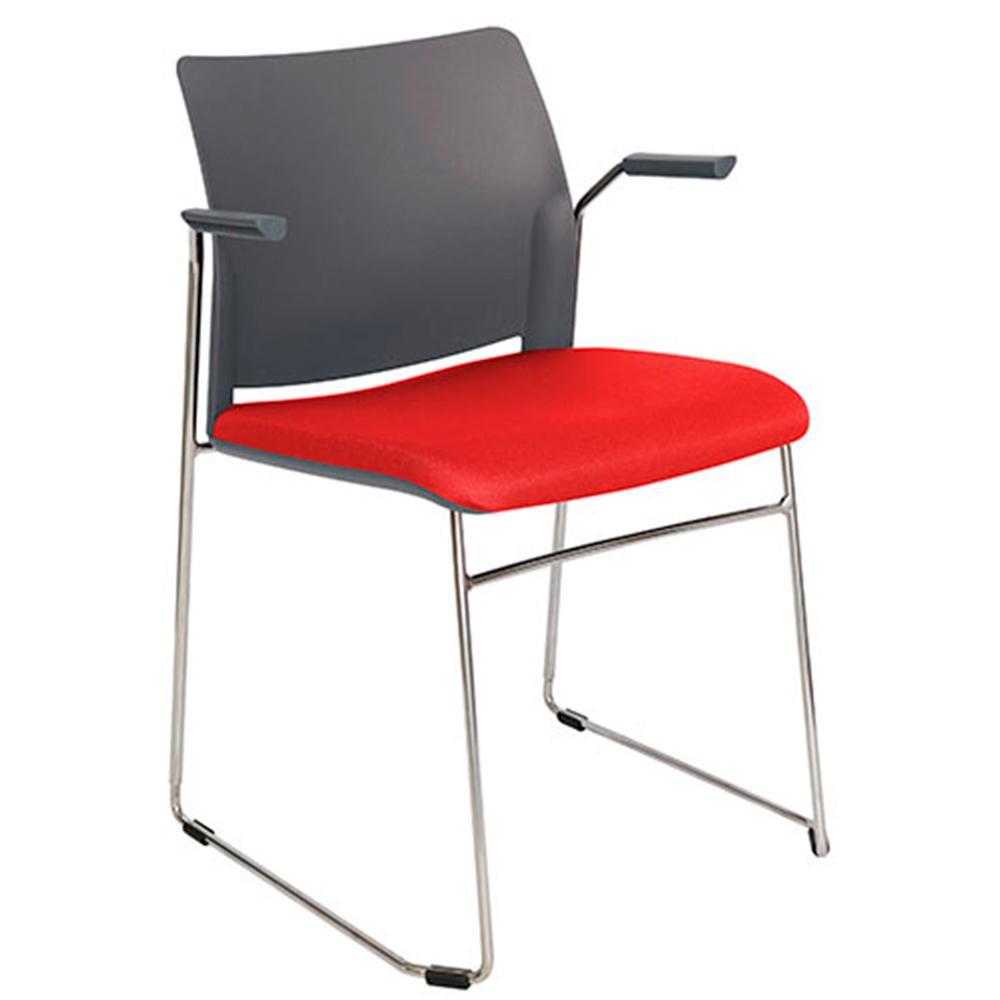 SILLA OFFIHO ALPHA OHV-108 | Silla Diseño Ergonómico Proyectos Interiorismo Oficina | Base Trineo con Descansabrazos | Asiento Varios Colores | Respaldo Polipropileno | Interior | Despacho Sala de Espera Conferencias Consultorio