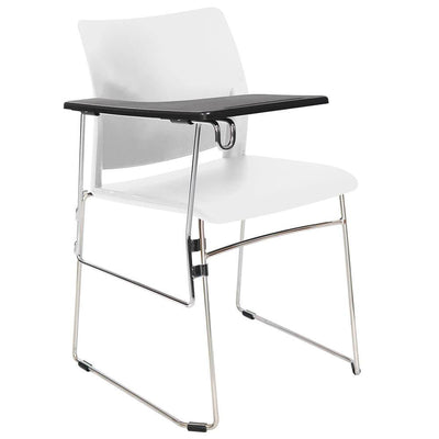 Offiho Silla Pupitre Alpha Ohp-102 Escolar Polipropileno Paleta Lado Derecho Base Trineo Cromado Uso Interior - OHP-102 - OFFIHO - NOGAL BEAT - Sillas