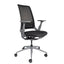 Silla operativa Requiez Ava con estructura gris antracita, respaldo en mesh negro, brazos 4D y soporte lumbar