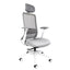 REQUIEZ CURVE | Silla Reclinable con Cabecera Ejecutiva de Oficina | Base Estrella con Rodajas | Varios Colores | Nylon con Cubierta de Poliuretano | Interior - RE-1570/BL-Cabecera - Requiez - NOGAL BEAT -