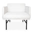 Sillón Requiez Esencia RE-2001/BR tapizado con patas tubulares metálicas negras y brazos