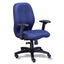 Silla de oficina secretarial Requiez RE-1201 tapizada de respaldo medio con brazos ajustables y base de 5 puntas