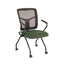 Silla multifuncional REQUIEZ RE-1515 con asiento abatible tapizado, respaldo en mesh y brazos