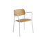 SILLA COLOS Daily 2 | Silla Ocasional Comercial Cafeterías Bares Zonas de Relax | Base 4 Puntas con Reposa - Brazos | Madera Marco Acero de 18 mm Diámetro | Interior - Daily 2 - Colos - NOGAL BEAT - Sillas