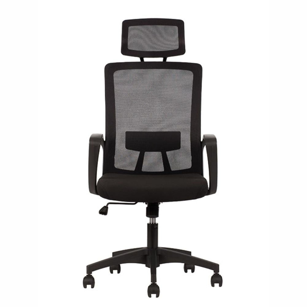 Silla De Oficina Ejecutiva Soporte Lumbar - TECHNO PLAY RESPALDO ALTO - Negro - Respaldo y Asiento Tapizado - PLAY RESPALDO ALTO Negro - Techno - NOGAL BEAT - 