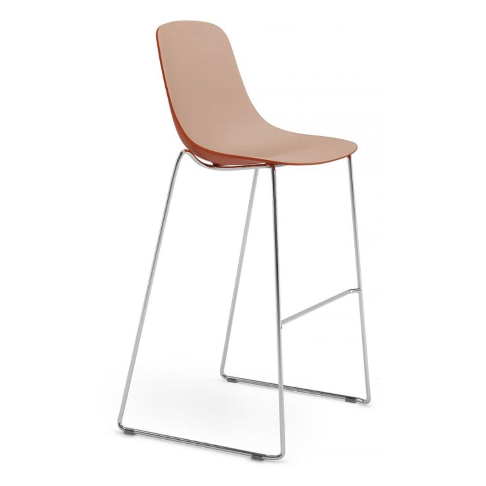 SILLA INFINITI PURE LOOP BINUANCE | Silla Ocasional Cocina Bar | Base Trineo | Varios Colores | Asiento Polipropileno Reforzado | Interior - 113-3522H-CPM - Infiniti - NOGAL BEAT - Bancos