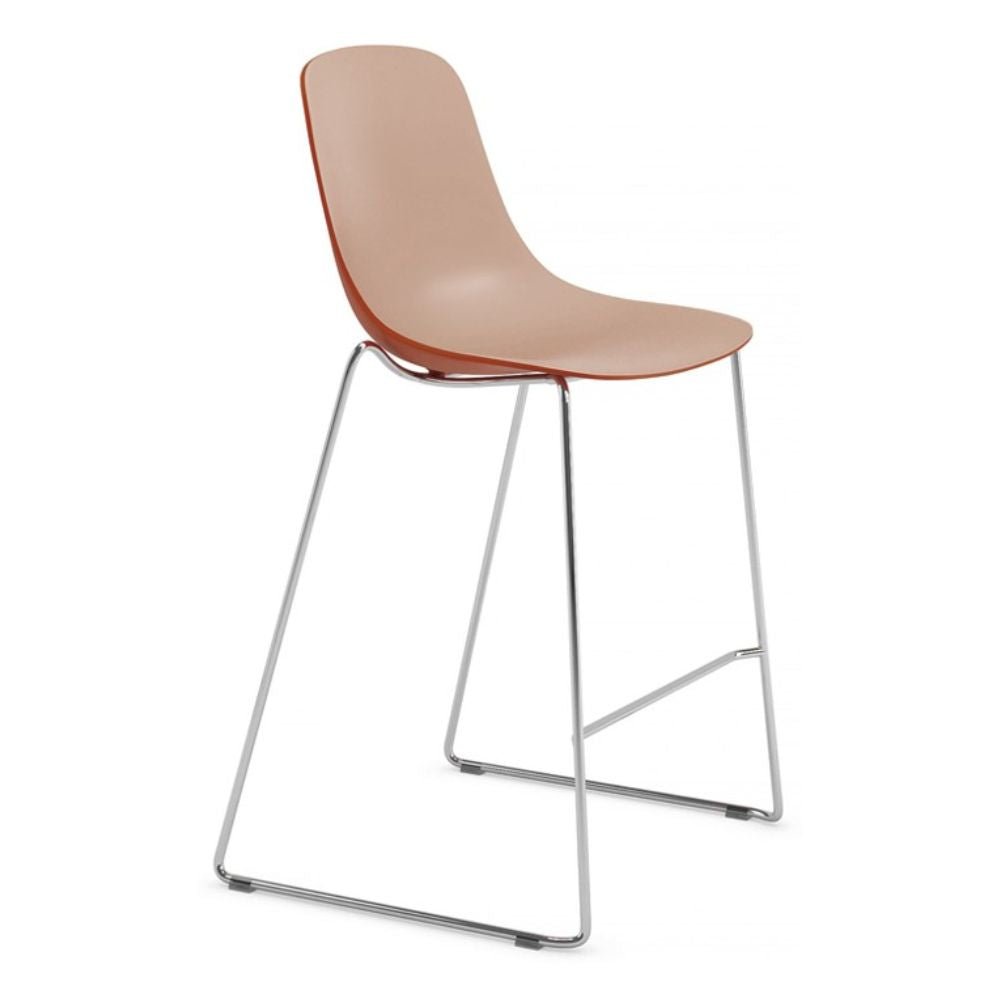 SILLA INFINITI PURE LOOP BINUANCE | Silla Ocasional Cocina Bar | Base Trineo | Varios Colores | Asiento Polipropileno Reforzado | Interior - 113-3522I-CPM - Infiniti - NOGAL BEAT - Bancos