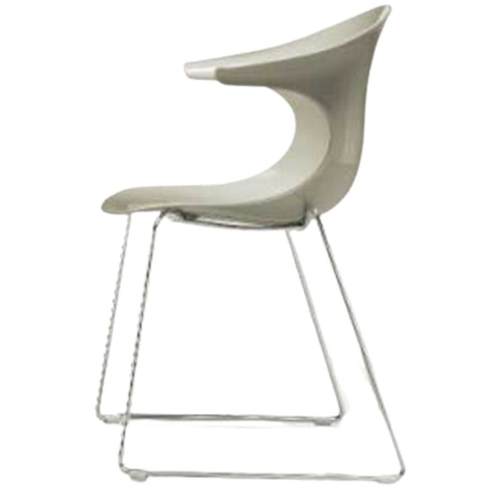 SILLA INFINITI Silla Loop Base Trineo Policarbonato Acero - 110-1520B-SNGO - Infiniti - NOGAL BEAT - Sillas