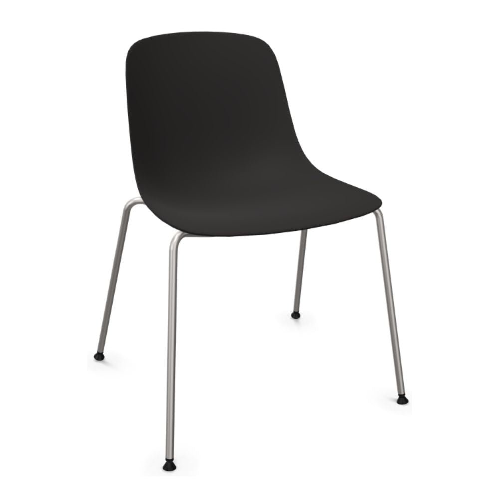 SILLA INFINITI Silla Pure Loop Mono Monocarcasa Polipropileno Base 4 Puntas Acero Cromo - 110-59200-NGO - Infiniti - NOGAL BEAT - Sillas