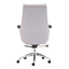 SILLA NOGAL BEAT BOUTIQUE | Silla de Oficina Moderna Gerencial | Base Estrella con Rodajas | Blanco | Piel sintética 100% Poliuretano | Interior - 205891 - Zuo - NOGAL BEAT -