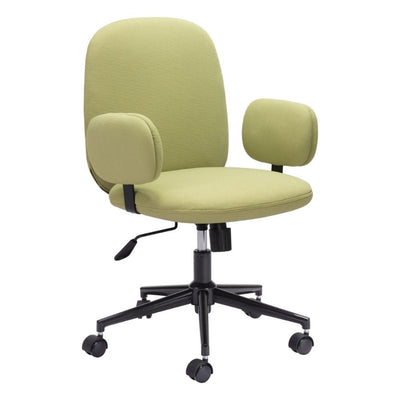 SILLA NOGAL BEAT LIONEL | Silla de Oficina Home Office | Base Estrella con Rodajas | Verde Oliva | Tejido 100% Poliéster | Interior - 109529 - Zuo - NOGAL BEAT -