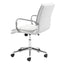 SILLA NOGAL BEAT PARTNER | Silla de Oficina para Empresa | Base Estrella con Rodajas | Blanco | Polipiel 100% Poliuretano | Interior - 109006 - Zuo - NOGAL BEAT -