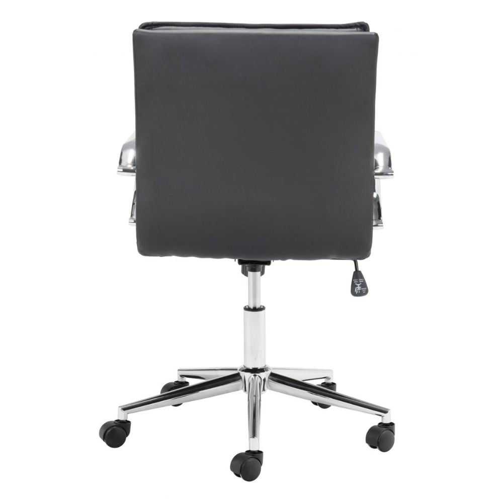 SILLA NOGAL BEAT PARTNER | Silla de Oficina para Empresa | Base Estrella con Rodajas | Negro | Polipiel 100% Poliuretano | Interior - 109005 - Zuo - NOGAL BEAT -