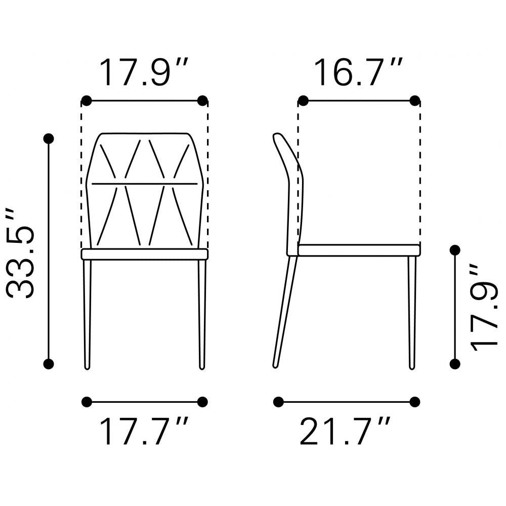 SILLA NOGAL BEAT REVOLUTION | Silla Ocasional de Comedor | Base Acero | Negro | Piel Sintética 100% Poliuretano Madera Contrachapada | Interior - 100761 - Zuo - NOGAL BEAT - Sillas