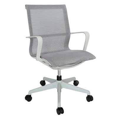 SILLA OFFIHO BIO OHE - 113 GRIS | Silla Operativa | Base Estrella | Diseño Ergonómica | Respaldo Bajo | Interior | Oficina Despacho Hogar - OHE - 113gris - OFFIHO - NOGAL BEAT - Silla para oficina